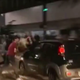 One of the clips in the video, showing a car slamming into protesters at high speed. Image: Screengrab via Slate